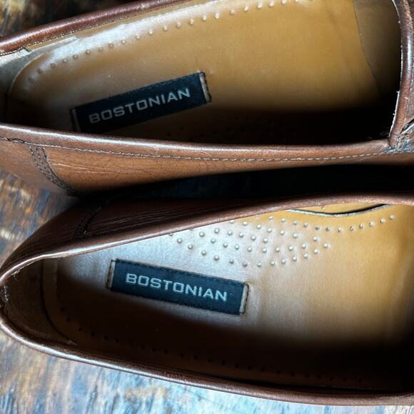 Vintage BOSTONIAN Brown Leather Upper/Leather Lined Men's Tassel Loafers 8.5 - Picture 9 of 10